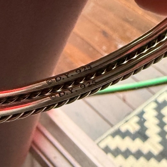 David Yurman Silver Cable Classic Bangles - Picture 4 of 8